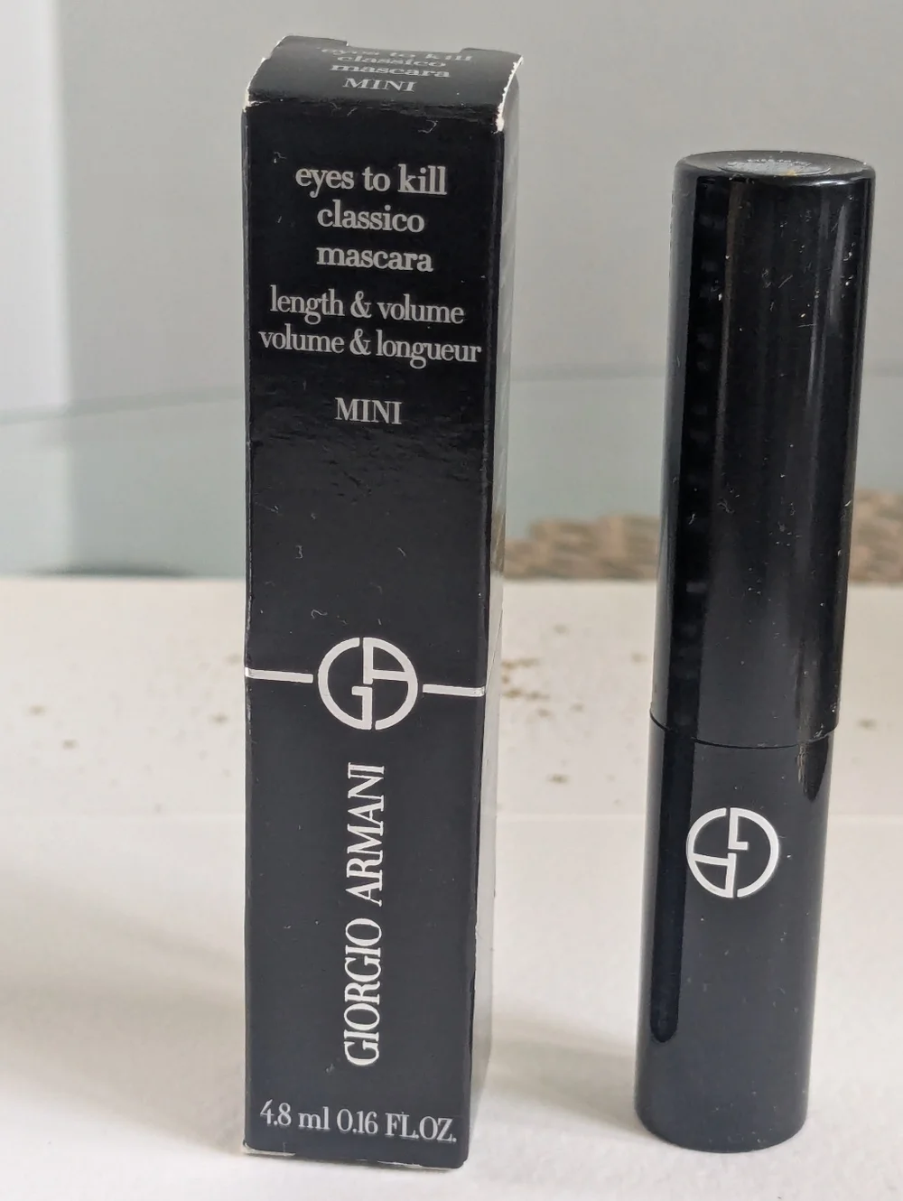 Giorgio Armani Black Mini Mascara Duo — Sleek Black Tube